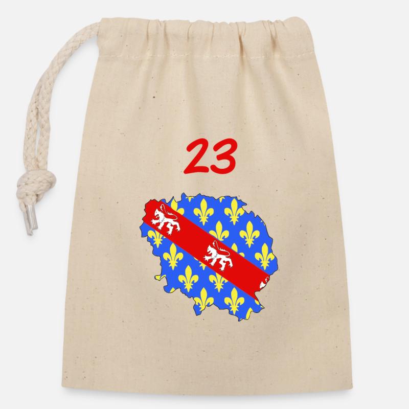 Creuse - Sac cadeau en coton avec cordon (14 x 20 cm) - nature