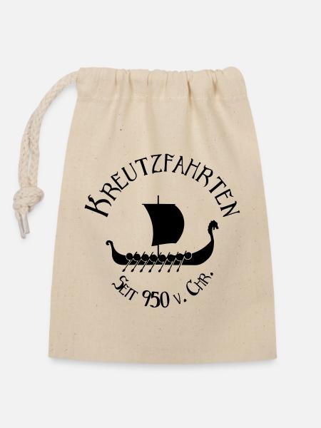 Kreuzfahrten seit 950 v. Chr. - Verschließbarer Geschenkbeutel aus Baumwolle (14x20cm) - Natur