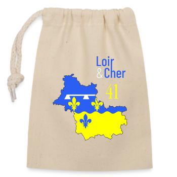 Loir et cher - Sac cadeau en coton avec cordon (14 x 20 cm) - nature - Devant