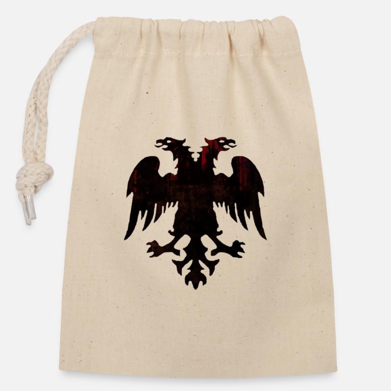 Shqipe - Verschließbarer Geschenkbeutel aus Baumwolle (14x20cm) - Natur