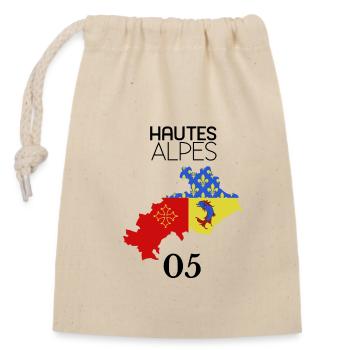 Hautes-Alpes - Closable cotton gift bag (14x20cm) - nature - Front