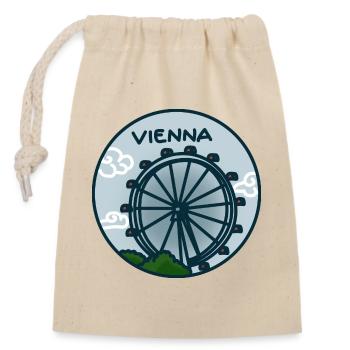 Riesenrad, Prater - Vienna, Austria - Closable cotton gift bag (14x20cm) - nature - Front