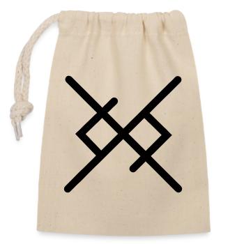 L’amour éternel dans les runes vikings - Sac cadeau en coton avec cordon (14 x 20 cm) - nature - Devant