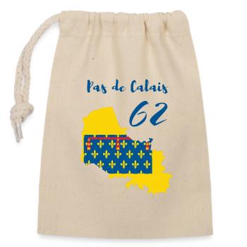 Keine Calais - Verschließbarer Geschenkbeutel aus Baumwolle (14x20cm) - Natur - Vorne