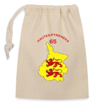 Hautes-pyrénées - Sac cadeau en coton avec cordon (14 x 20 cm) - nature - Devant