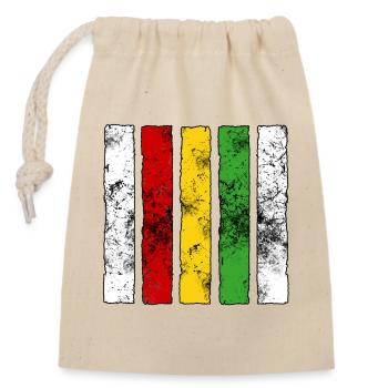 Reggae Zeichen - Verschließbarer Geschenkbeutel aus Baumwolle (14x20cm) - Natur - Vorne