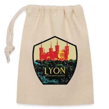 Lyon France est ma ville natale - Sac cadeau en coton avec cordon (14 x 20 cm) - nature - Devant