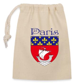Paris - Verschließbarer Geschenkbeutel aus Baumwolle (14x20cm) - Natur - Vorne