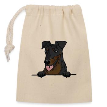 Manchester Terrier Dog pour les amateurs de chiens - Sac cadeau en coton avec cordon (14 x 20 cm) - nature - Devant
