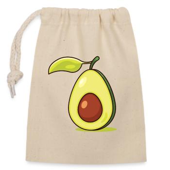 Avocado - Closable cotton gift bag (14x20cm) - nature - Front