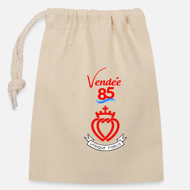 Vendée - Closable cotton gift bag (14x20cm) - nature