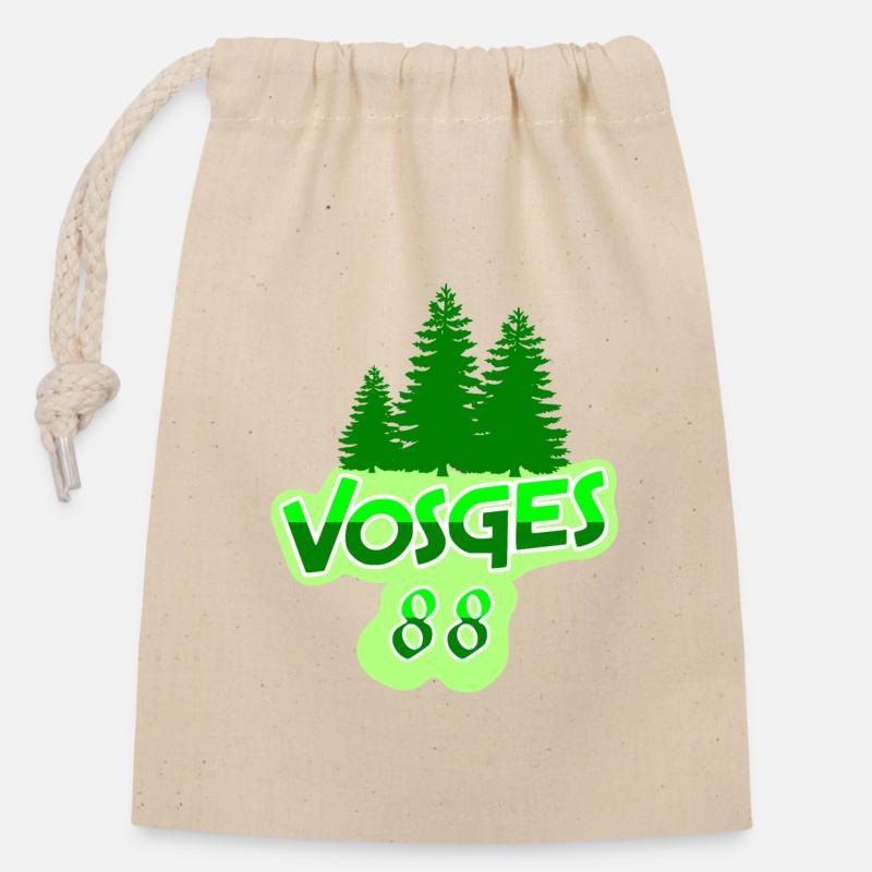 Vosges - Sac cadeau en coton avec cordon (14 x 20 cm) - nature