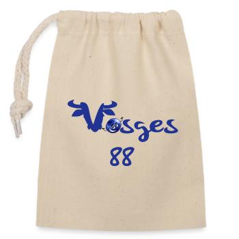 Vosges - Sac cadeau en coton avec cordon (14 x 20 cm) - nature - Devant