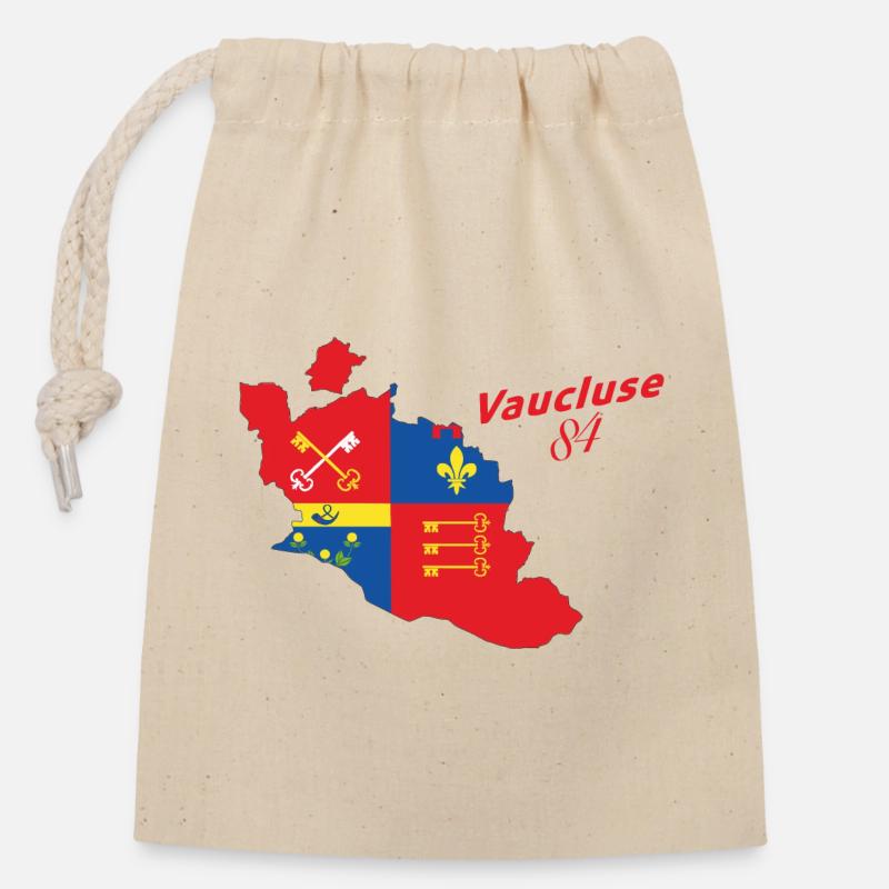 Vaucluse - Sac cadeau en coton avec cordon (14 x 20 cm) - nature