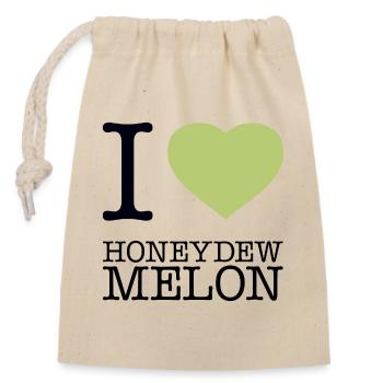 J’ADORE LE MELON MIEL Honigmelone - Sac cadeau en coton avec cordon (14 x 20 cm) - nature - Devant