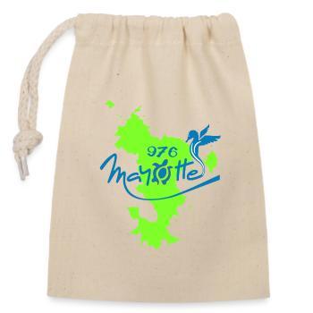 Mayotte - Closable cotton gift bag (14x20cm) - nature - Front