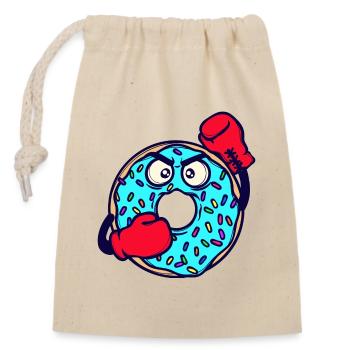 Beignet Bonbons Délicieux Snack Dessert - Sac cadeau en coton avec cordon (14 x 20 cm) - nature - Devant
