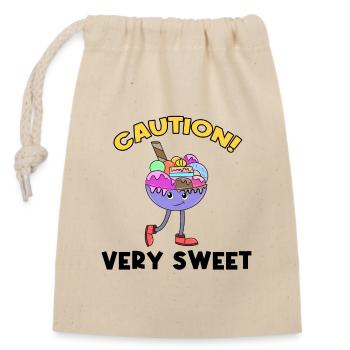 Donut Sweets Statement Délicieux Dessert - Sac cadeau en coton avec cordon (14 x 20 cm) - nature - Devant
