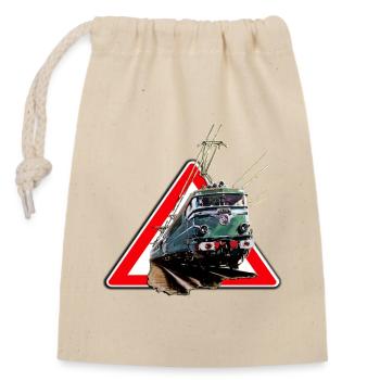 DANGER BB création Louis RUNEMBERG © Adagp - Sac cadeau en coton avec cordon (14 x 20 cm) - nature - Devant