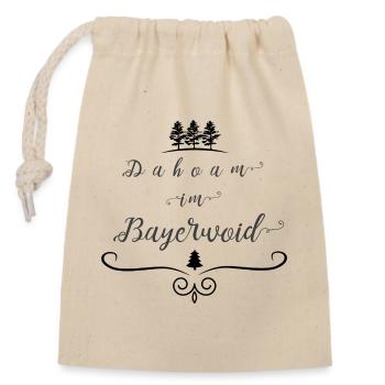 Dahoam im Bayerwoid - Verschließbarer Geschenkbeutel aus Baumwolle (14x20cm) - Natur - Vorne