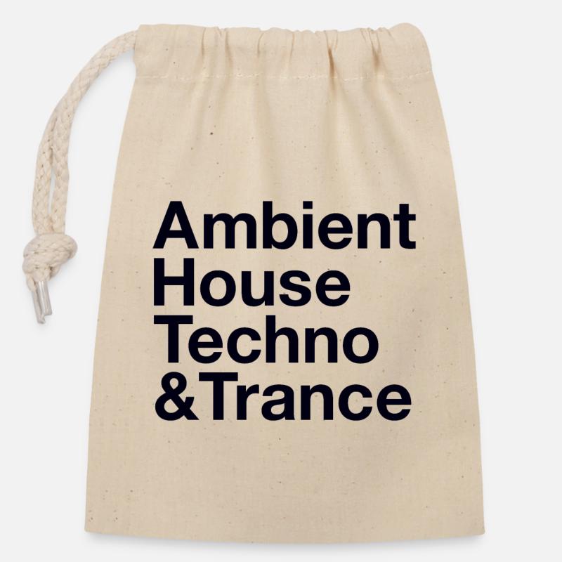 Rave Music Style Techno House Music - Verschließbarer Geschenkbeutel aus Baumwolle (14x20cm) - Natur