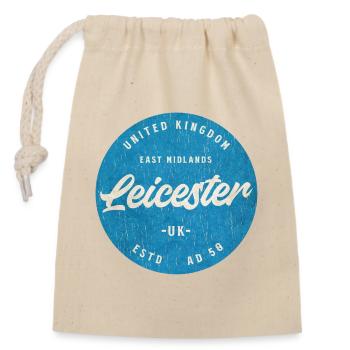 Leicester Retro Roundel Badge - Closable cotton gift bag (14x20cm) - nature - Front