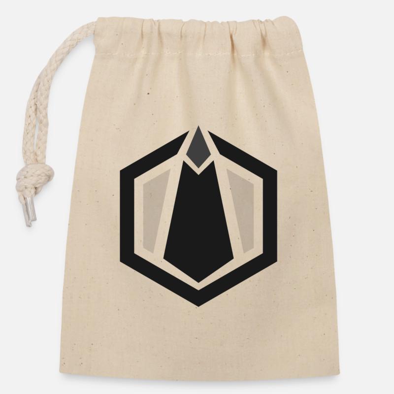Monolith Logo - Sac cadeau en coton avec cordon (14 x 20 cm) - nature