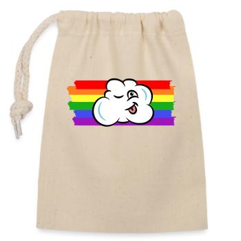 Homosexuell Gleichberechtigung Regenbogen Lesbisch - Verschließbarer Geschenkbeutel aus Baumwolle (14x20cm) - Natur - Vorne