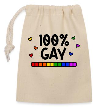Rechte Homosexueller Statement Lgbt Bisexuell - Verschließbarer Geschenkbeutel aus Baumwolle (14x20cm) - Natur - Vorne
