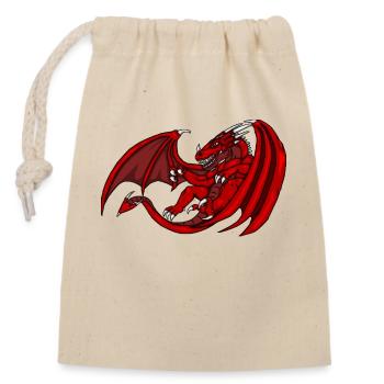 Logo Dragon Nouveau - Sac cadeau en coton avec cordon (14 x 20 cm) - nature - Devant