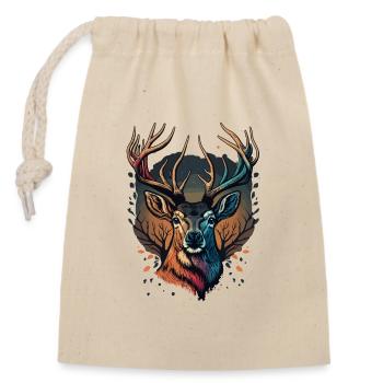 Fawn - Closable cotton gift bag (14x20cm) - nature - Front