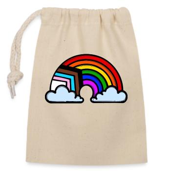 Lgbt Homo Rainbow Equality Relationship - Closable cotton gift bag (14x20cm) - nature - Front