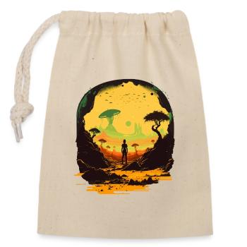 Landscape - Closable cotton gift bag (14x20cm) - nature - Front