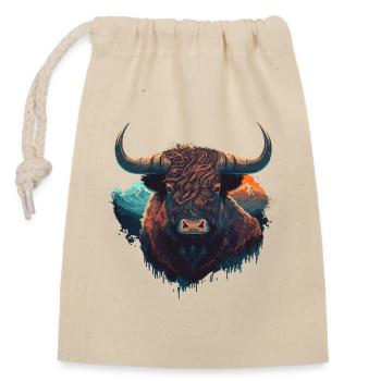 Animal de montagne - Sac cadeau en coton avec cordon (14 x 20 cm) - nature - Devant
