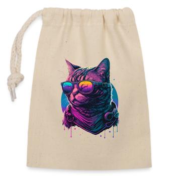 Analogique - Sac cadeau en coton avec cordon (14 x 20 cm) - nature - Devant