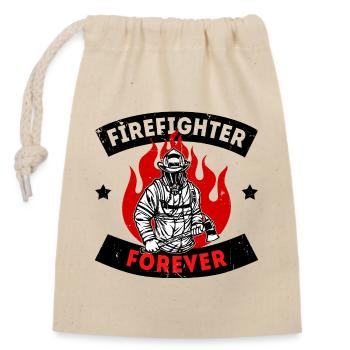Feuerwehrmann Feuerwehr Brandschutz Statement - Verschließbarer Geschenkbeutel aus Baumwolle (14x20cm) - Natur - Vorne