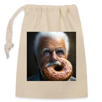 DNA Donut 01 - Closable cotton gift bag (14x20cm) - nature - Front