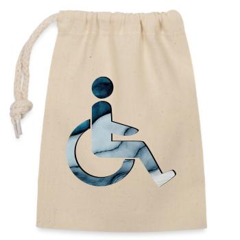 WHEELCHAIR WHEELCHAIR USER - Closable cotton gift bag (14x20cm) - nature - Front
