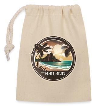 Thaïlande - Sac cadeau en coton avec cordon (14 x 20 cm) - nature - Devant