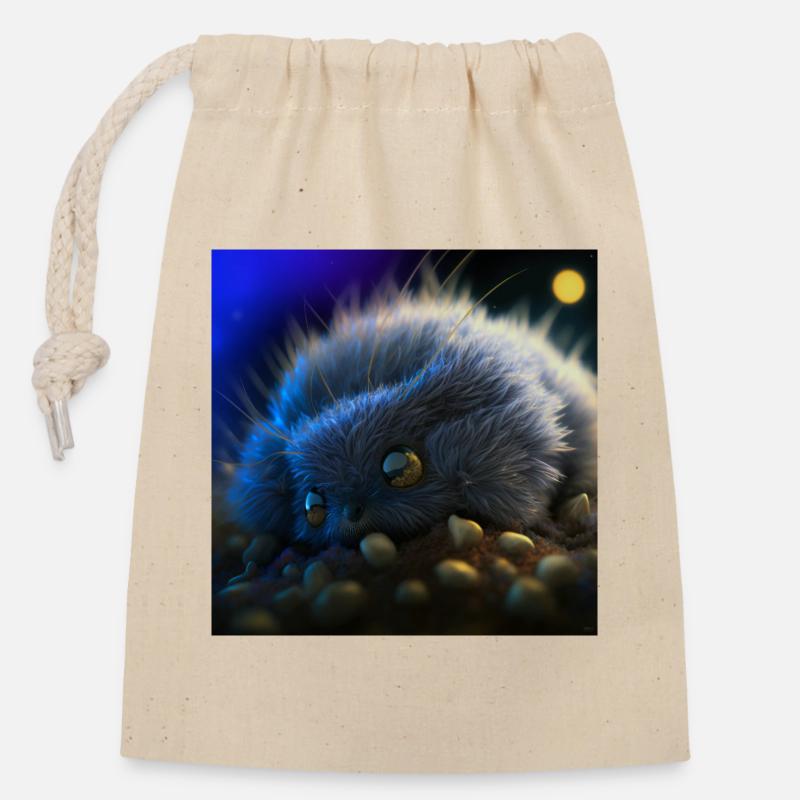 Photo macro créature 07 - Sac cadeau en coton avec cordon (14 x 20 cm) - nature