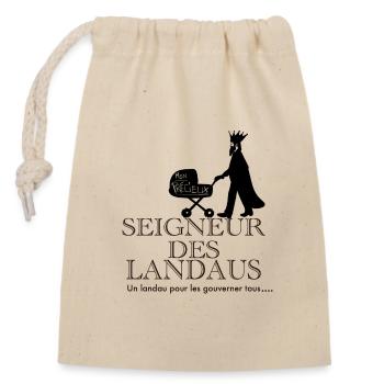 Maître des Landaus - Sac cadeau en coton avec cordon (14 x 20 cm) - nature - Devant