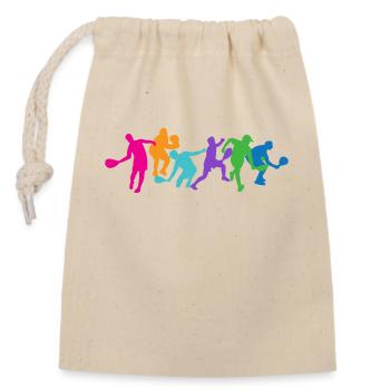 Padel Padel Team Training Coach Player Tournament - Closable cotton gift bag (14x20cm) - nature - Front