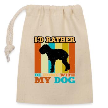 Griffon Bruxellois Hund Silhouette Retro Sunset - Verschließbarer Geschenkbeutel aus Baumwolle (14x20cm) - Natur - Vorne
