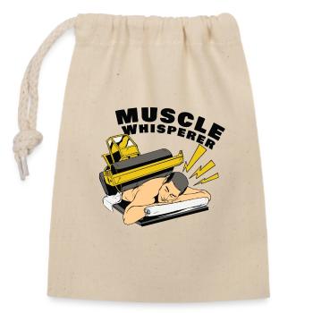 Muscle Whisperer - Closable cotton gift bag (14x20cm) - nature - Front