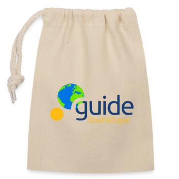 Tourist guide - Closable cotton gift bag (14x20cm) - nature - Front