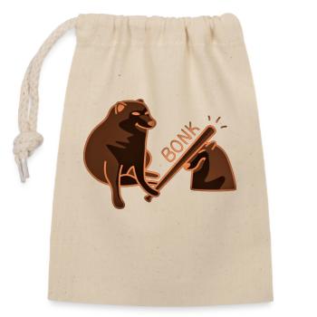 Bonk Meme - Closable cotton gift bag (14x20cm) - nature - Front