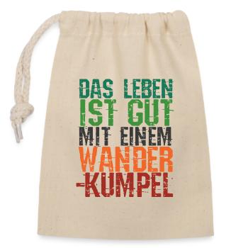 Wanderwege Wanderer Statement Klettern Wandern - Verschließbarer Geschenkbeutel aus Baumwolle (14x20cm) - Natur - Vorne