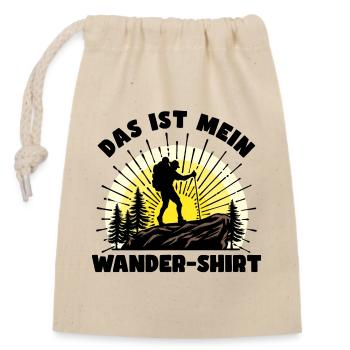 Wandern Statement Wanderer Wanderwege Bergsteigen - Verschließbarer Geschenkbeutel aus Baumwolle (14x20cm) - Natur - Vorne