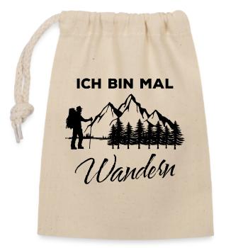 Wanderwege berggipfel Berge Wandern Statement - Verschließbarer Geschenkbeutel aus Baumwolle (14x20cm) - Natur - Vorne