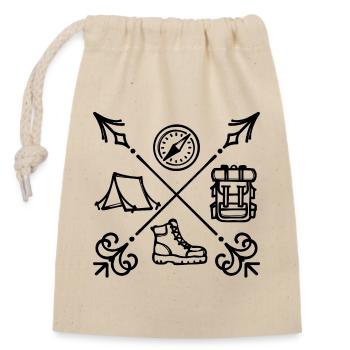 Hiking, climbing, trekking, tours, hiking, mountains - Closable cotton gift bag (14x20cm) - nature - Front
